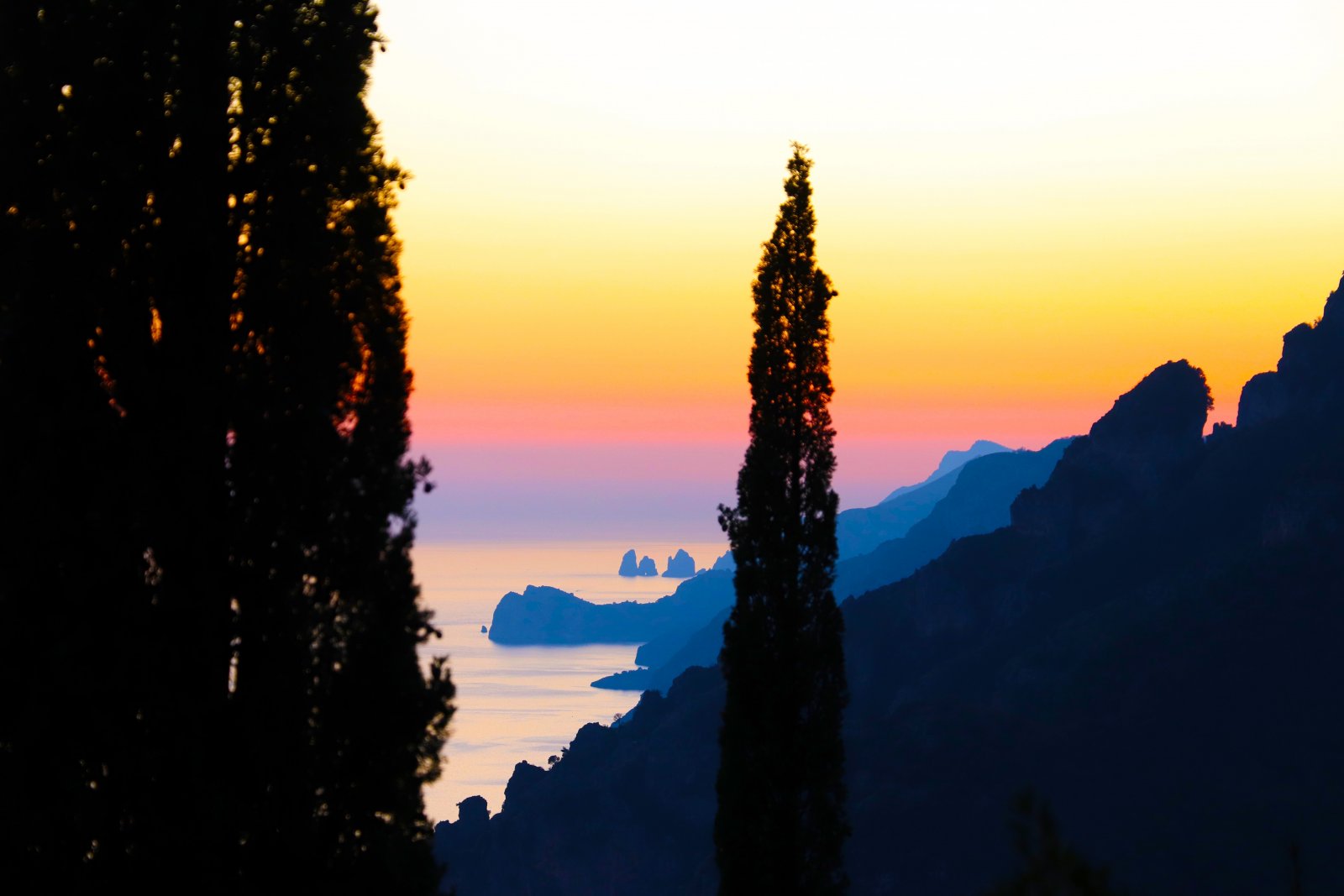 Capri in the sunset
